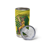 Custom Australia Cricket Tumbler Cup Aussie Baggy Greens - Kangaroo Mascot Style