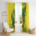 Custom Australia Cricket Window Curtain Aussie Baggy Greens - Kangaroo Mascot Style