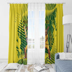 Custom Australia Cricket Window Curtain Aussie Baggy Greens - Kangaroo Mascot Style
