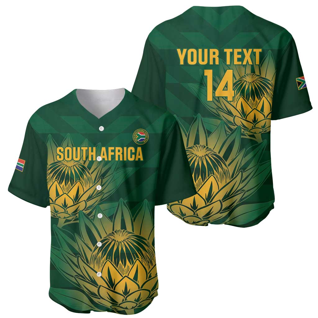 Custom South Africa Cricket Baseball Jersey Go Champions Proteas
