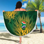 Custom South Africa Cricket Beach Blanket Go Champions Proteas