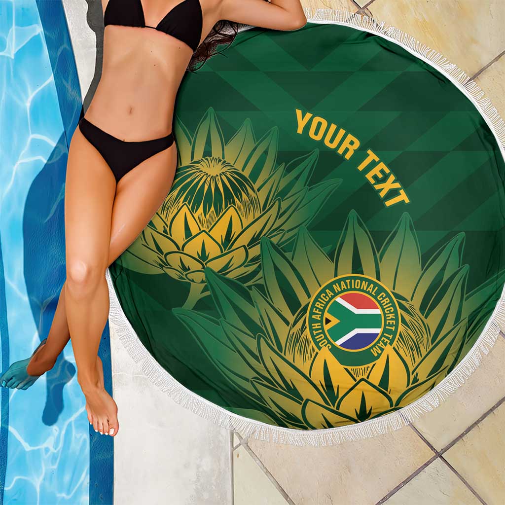 Custom South Africa Cricket Beach Blanket Go Champions Proteas