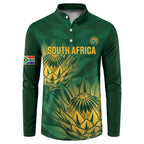 Custom South Africa Cricket Button Sweatshirt Go Champions Proteas