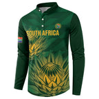 Custom South Africa Cricket Button Sweatshirt Go Champions Proteas