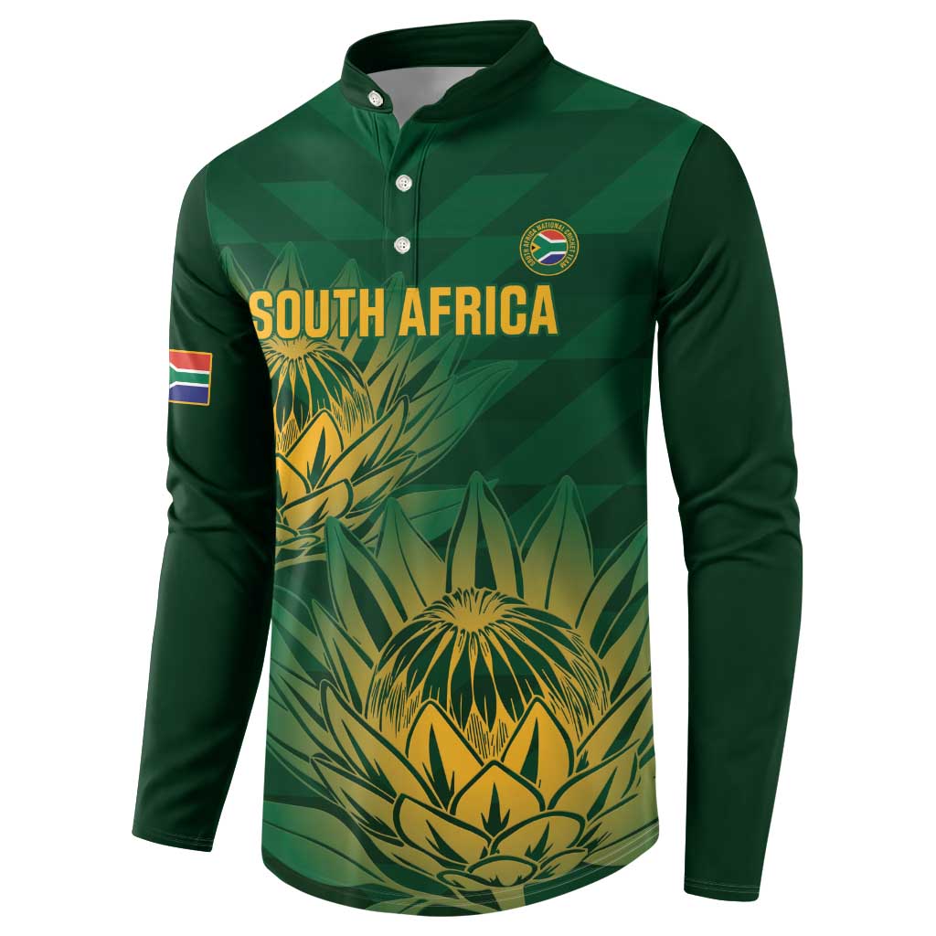 Custom South Africa Cricket Button Sweatshirt Go Champions Proteas