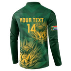 Custom South Africa Cricket Button Sweatshirt Go Champions Proteas