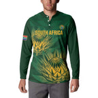 Custom South Africa Cricket Button Sweatshirt Go Champions Proteas