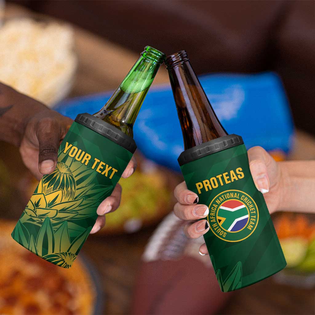Custom South Africa Cricket 4 in 1 Can Cooler Tumbler Go Champions Proteas