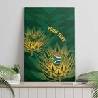 Custom South Africa Cricket Canvas Wall Art Go Champions Proteas