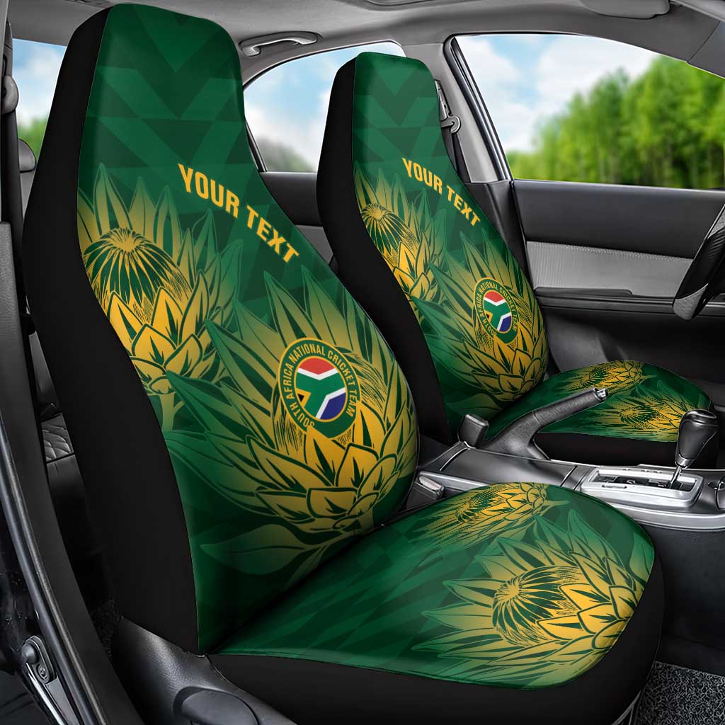Custom South Africa Cricket Car Seat Cover Go Champions Proteas