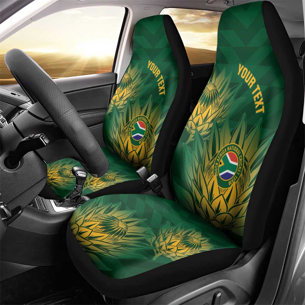 Custom South Africa Cricket Car Seat Cover Go Champions Proteas