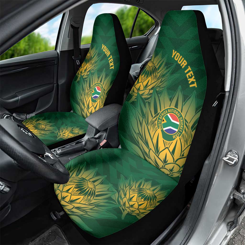 Custom South Africa Cricket Car Seat Cover Go Champions Proteas