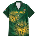 Custom South Africa Cricket Family Matching Mermaid Dress and Hawaiian Shirt Go Champions Proteas