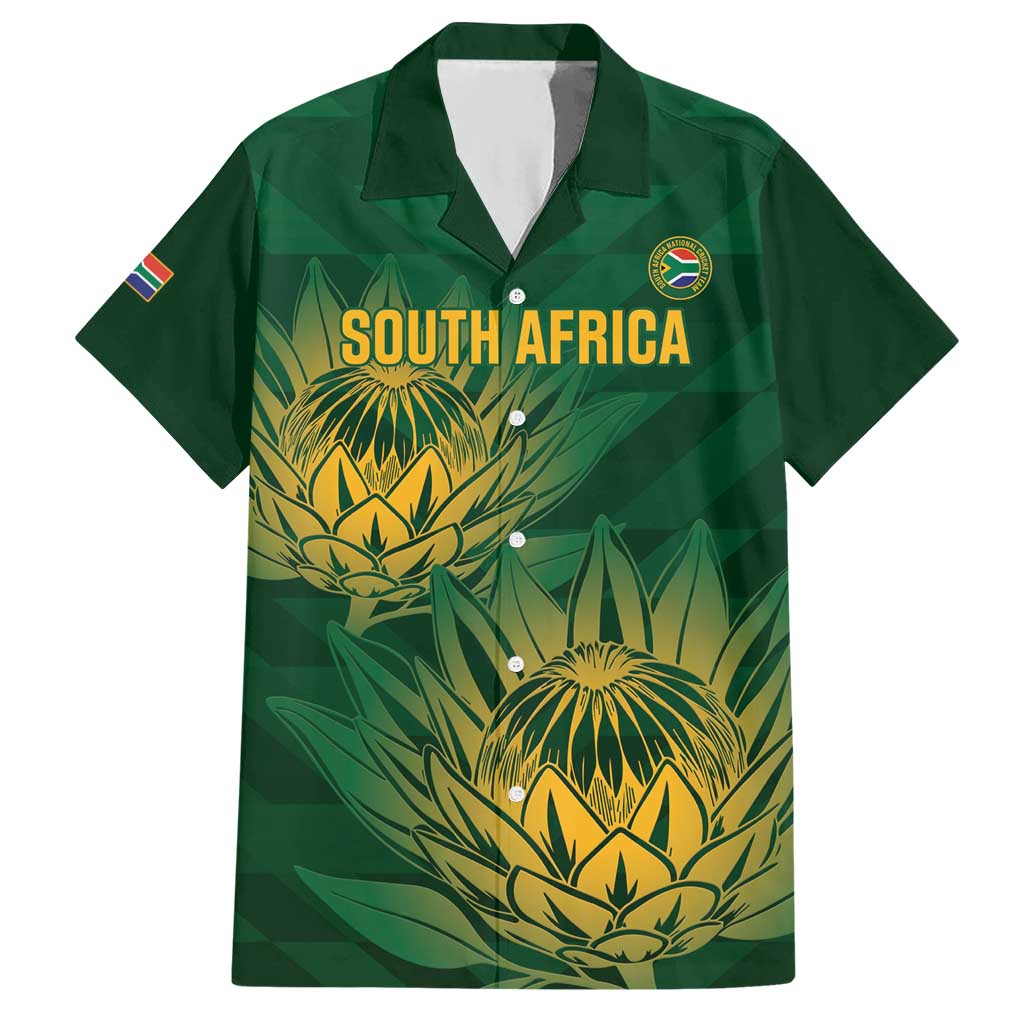 Custom South Africa Cricket Hawaiian Shirt Go Champions Proteas