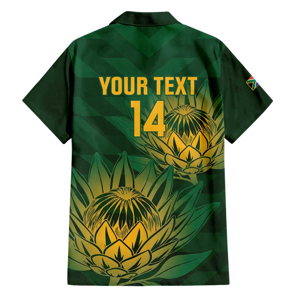 Custom South Africa Cricket Hawaiian Shirt Go Champions Proteas
