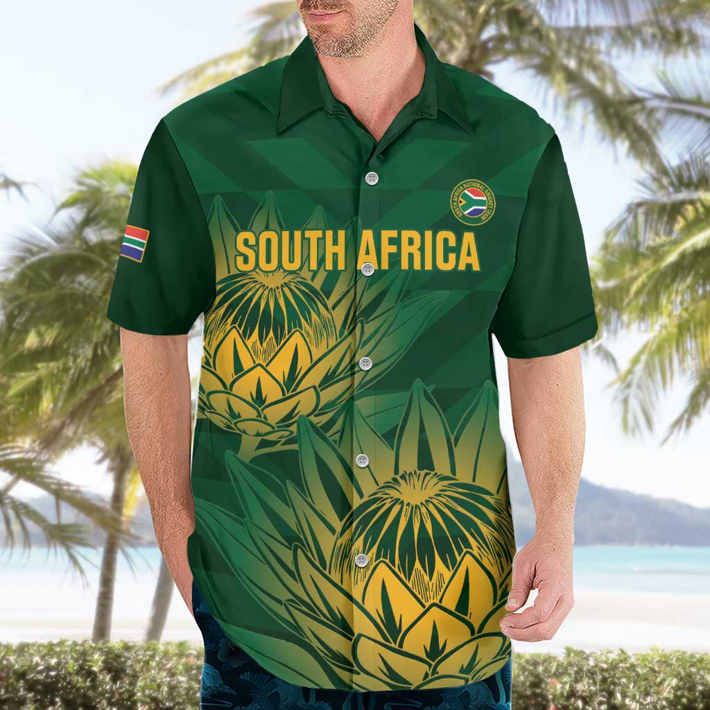 Custom South Africa Cricket Hawaiian Shirt Go Champions Proteas