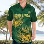 Custom South Africa Cricket Hawaiian Shirt Go Champions Proteas