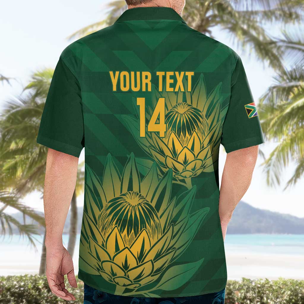 Custom South Africa Cricket Hawaiian Shirt Go Champions Proteas