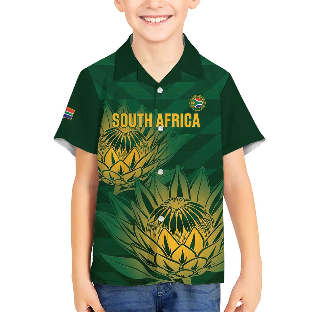 Custom South Africa Cricket Hawaiian Shirt Go Champions Proteas