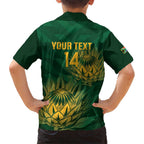 Custom South Africa Cricket Hawaiian Shirt Go Champions Proteas