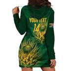 Custom South Africa Cricket Hoodie Dress Go Champions Proteas