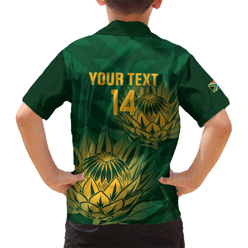 Custom South Africa Cricket Kid Hawaiian Shirt Go Champions Proteas