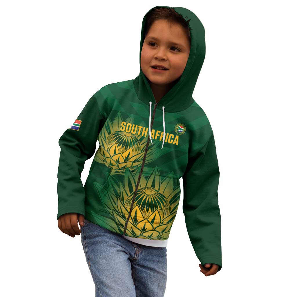 Custom South Africa Cricket Kid Hoodie Go Champions Proteas
