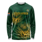 Custom South Africa Cricket Long Sleeve Shirt Go Champions Proteas