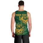 Custom South Africa Cricket Men Tank Top Go Champions Proteas