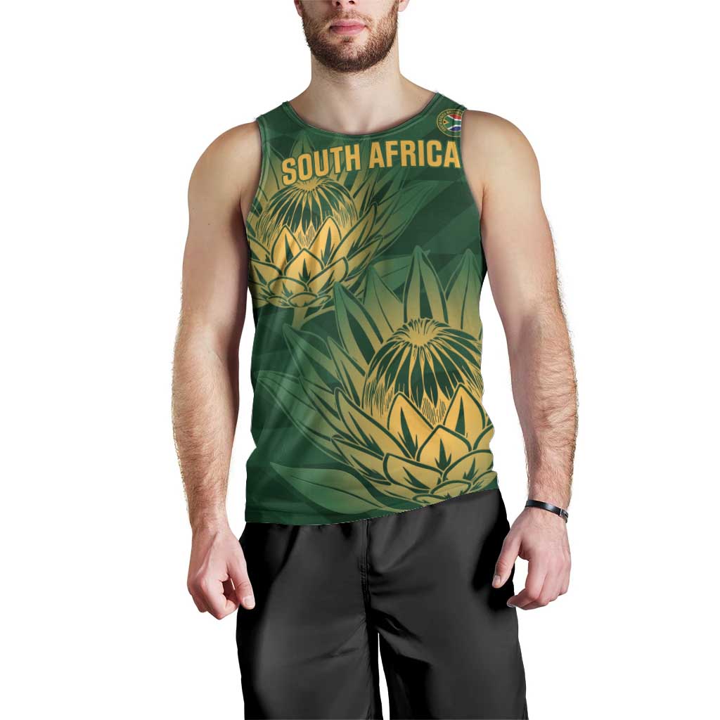 Custom South Africa Cricket Men Tank Top Go Champions Proteas
