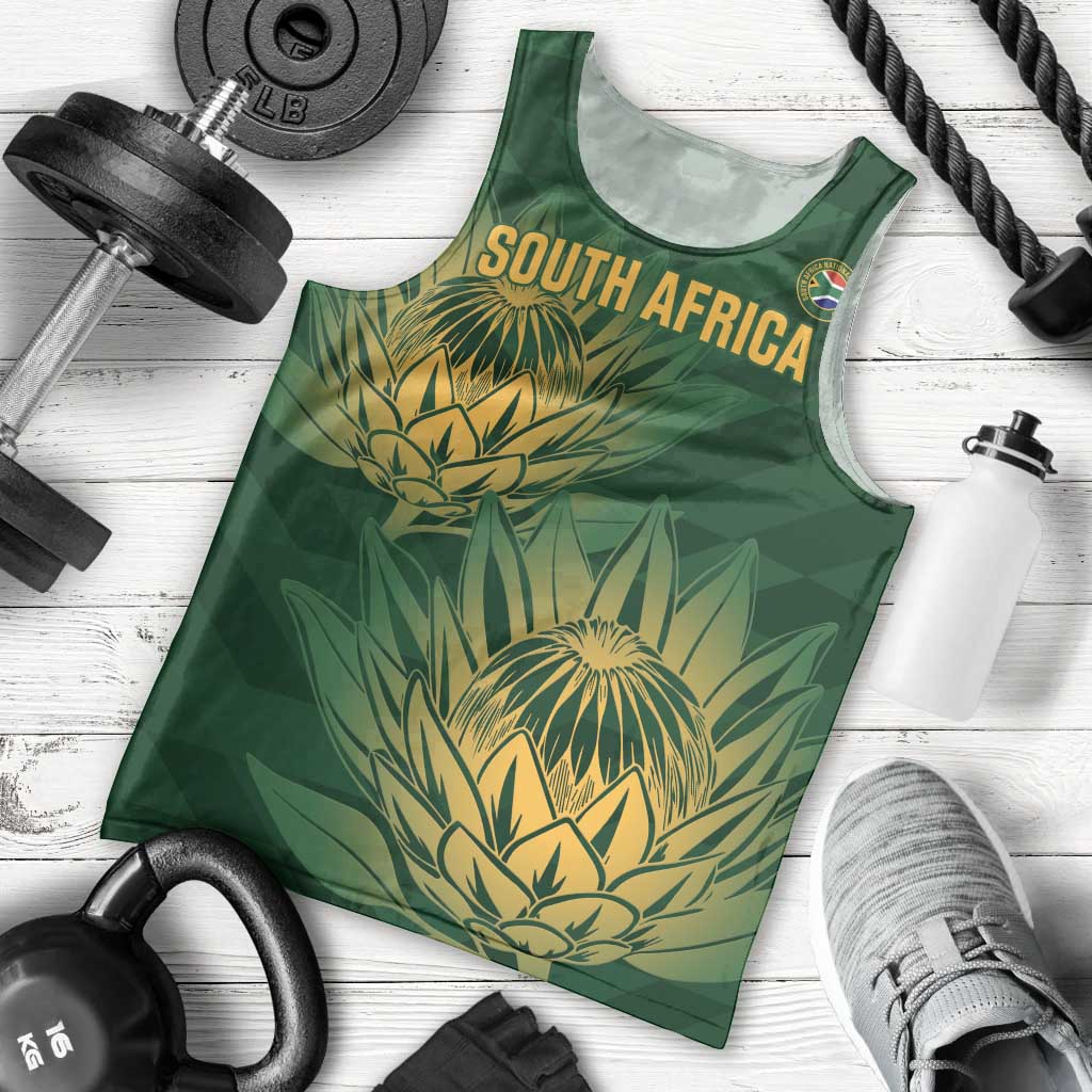 Custom South Africa Cricket Men Tank Top Go Champions Proteas