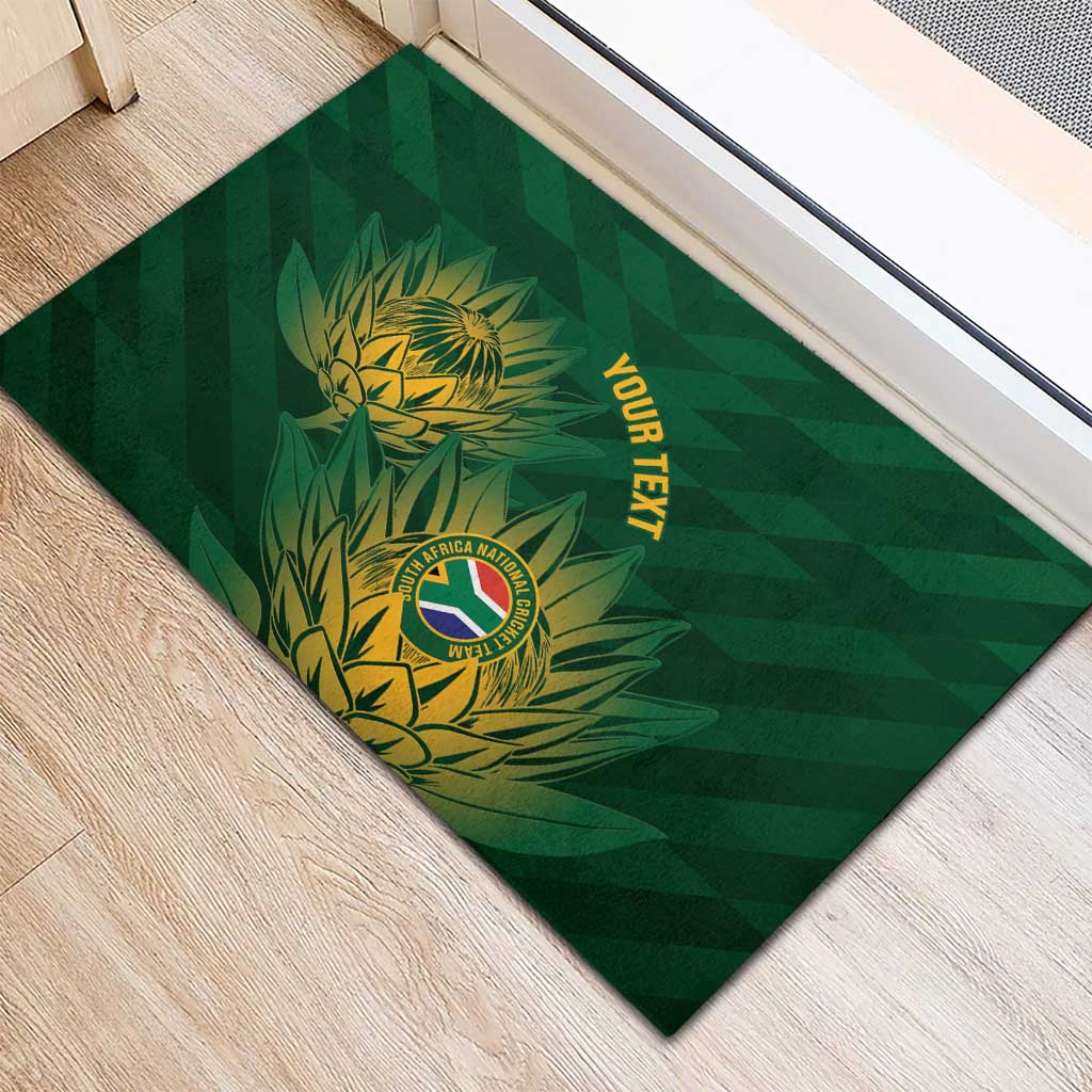 Custom South Africa Cricket Rubber Doormat Go Champions Proteas