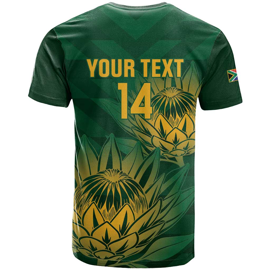 Custom South Africa Cricket T Shirt Go Champions Proteas