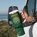 Custom South Africa Cricket Tumbler With Handle Go Champions Proteas