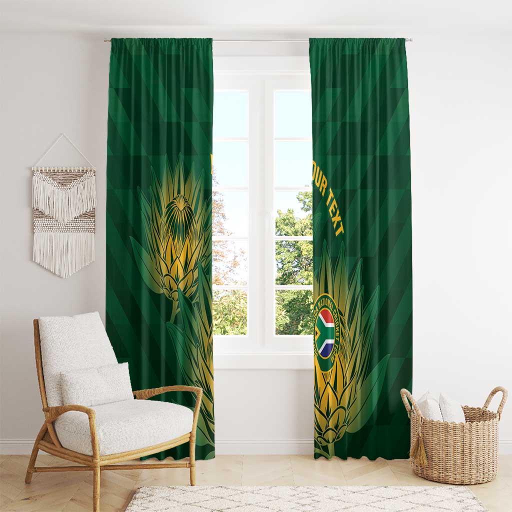 Custom South Africa Cricket Window Curtain Go Champions Proteas