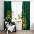 Custom South Africa Cricket Window Curtain Go Champions Proteas