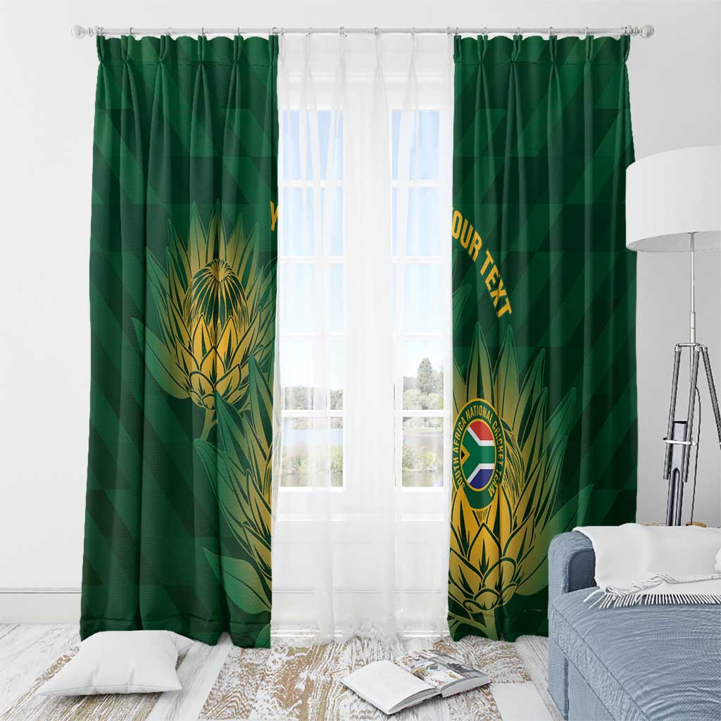 Custom South Africa Cricket Window Curtain Go Champions Proteas