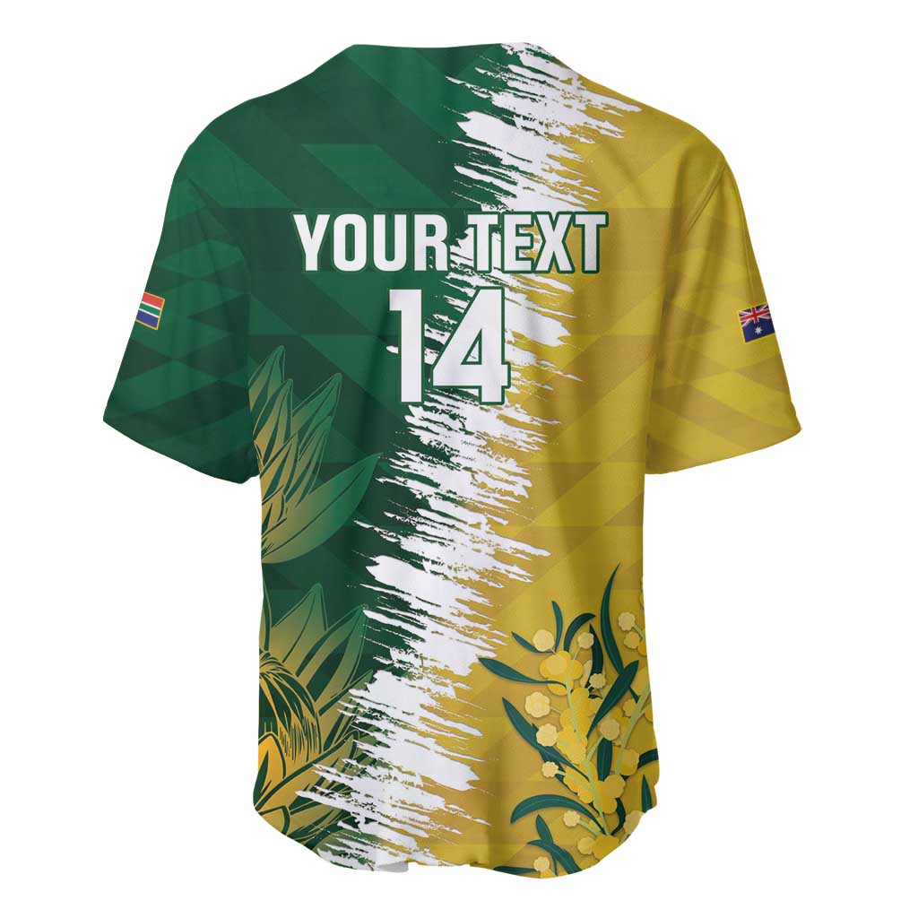 Custom Australia And South Africa Cricket Baseball Jersey Aussies Proteas Together