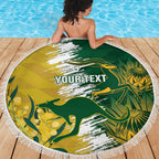 Custom Australia And South Africa Cricket Beach Blanket Aussies Proteas Together