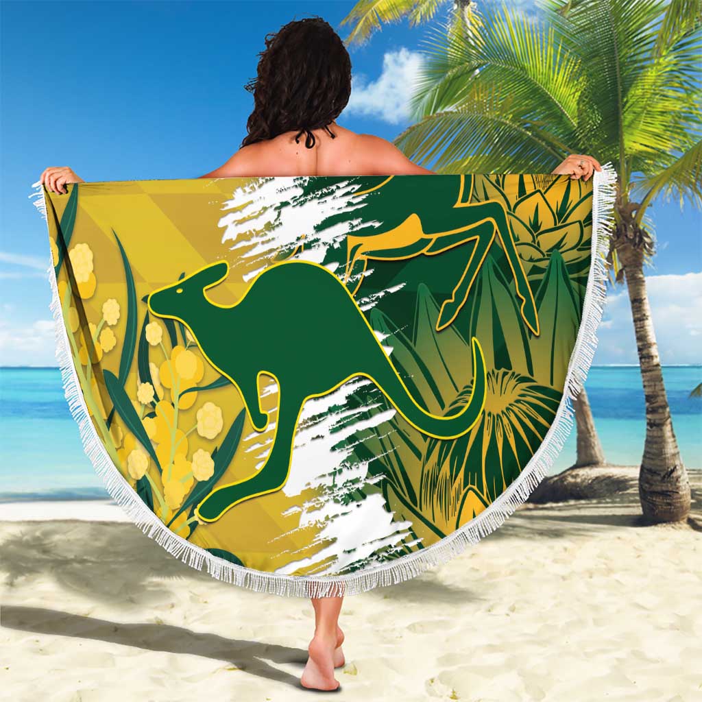 Custom Australia And South Africa Cricket Beach Blanket Aussies Proteas Together