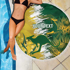 Custom Australia And South Africa Cricket Beach Blanket Aussies Proteas Together