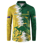 Custom Australia And South Africa Cricket Button Sweatshirt Aussies Proteas Together