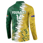 Custom Australia And South Africa Cricket Button Sweatshirt Aussies Proteas Together
