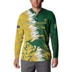 Custom Australia And South Africa Cricket Button Sweatshirt Aussies Proteas Together