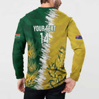 Custom Australia And South Africa Cricket Button Sweatshirt Aussies Proteas Together