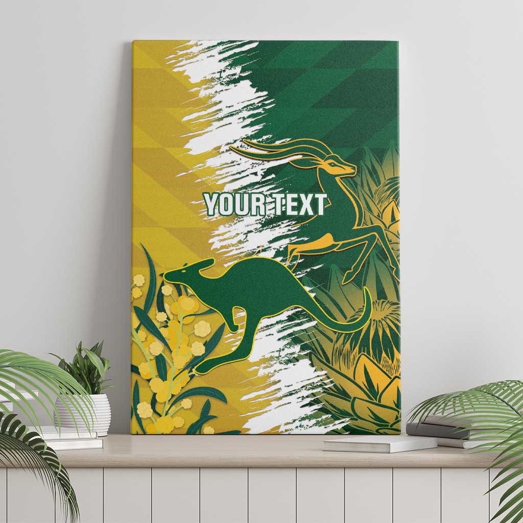 Custom Australia And South Africa Cricket Canvas Wall Art Aussies Proteas Together