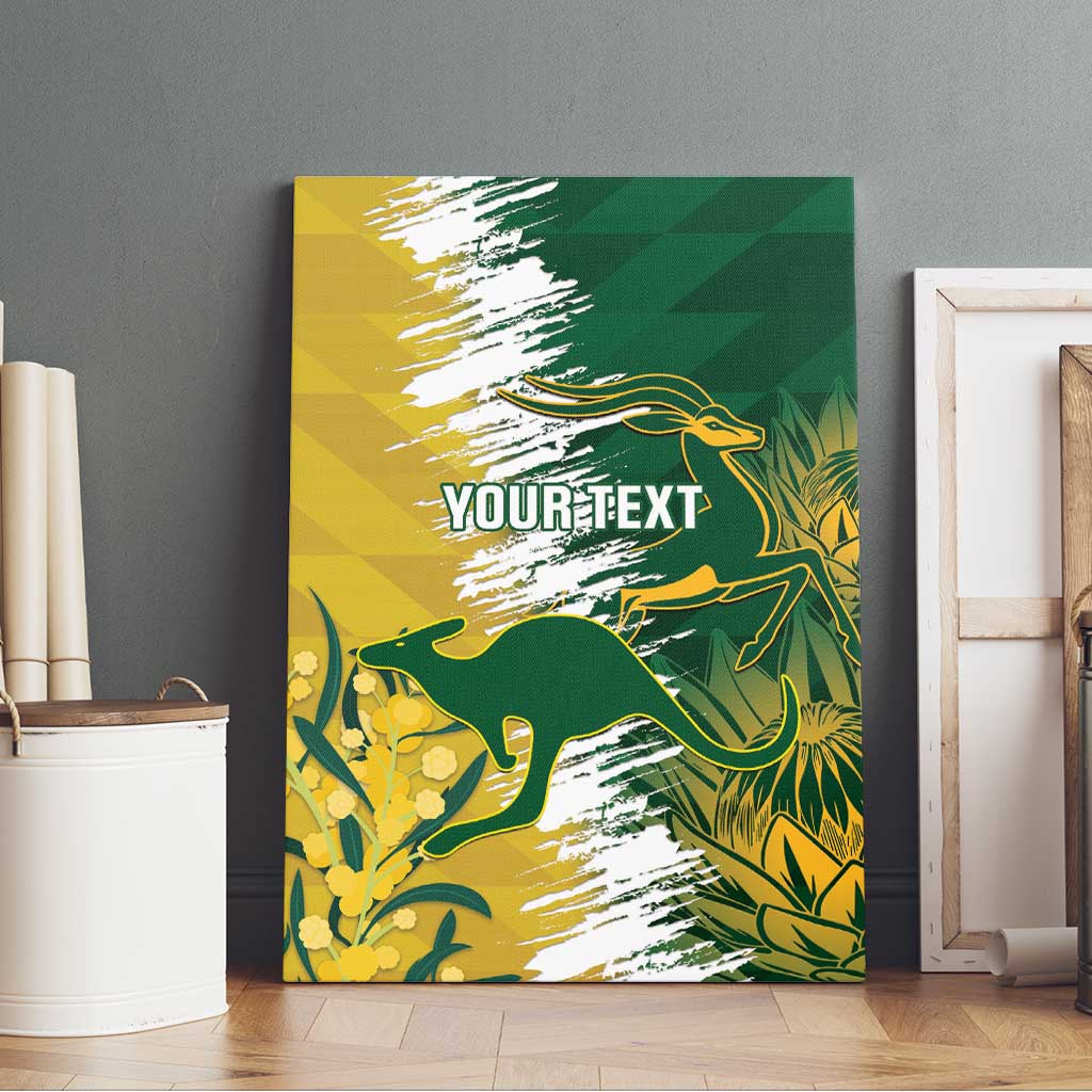 Custom Australia And South Africa Cricket Canvas Wall Art Aussies Proteas Together