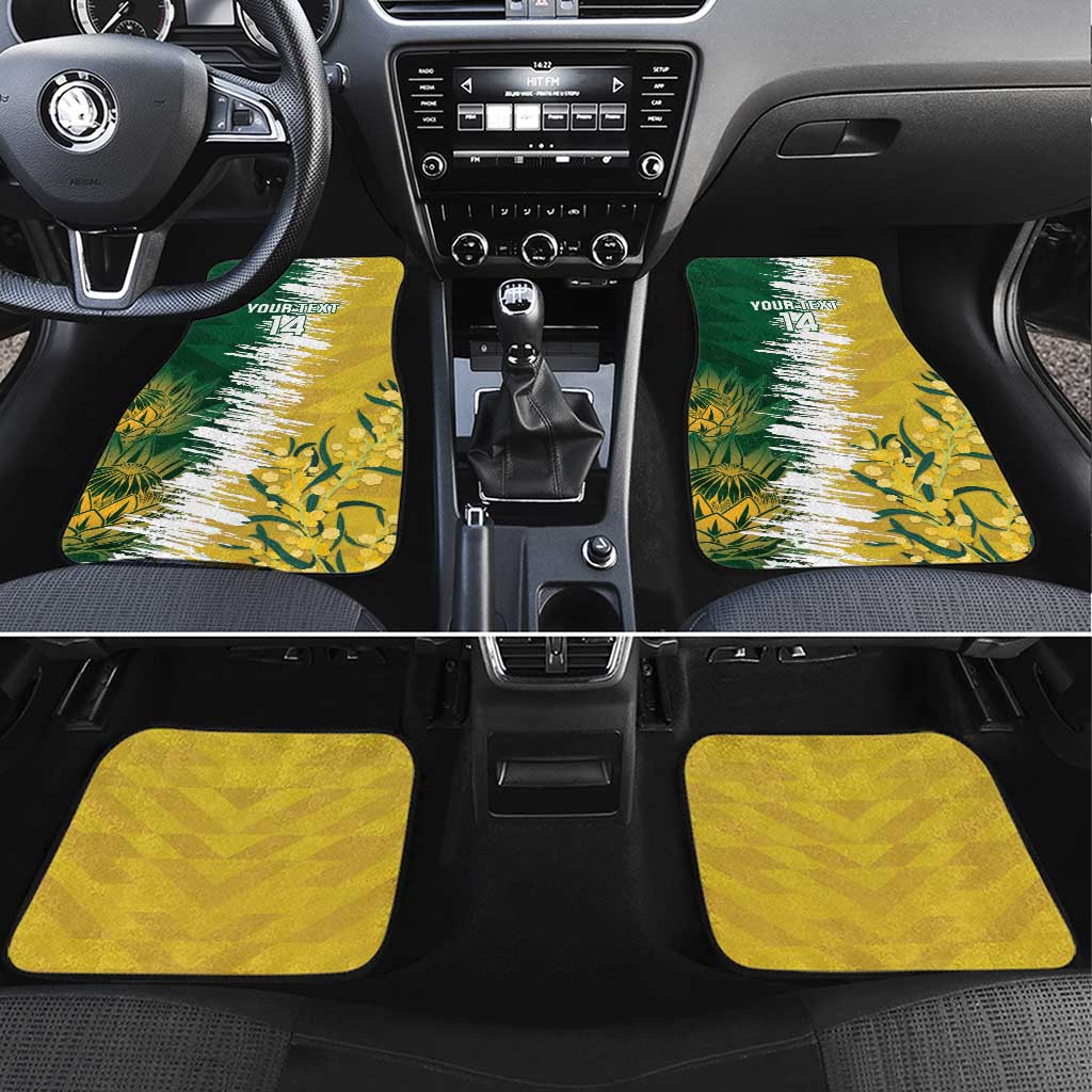 Custom Australia And South Africa Cricket Car Mats Aussies Proteas Together