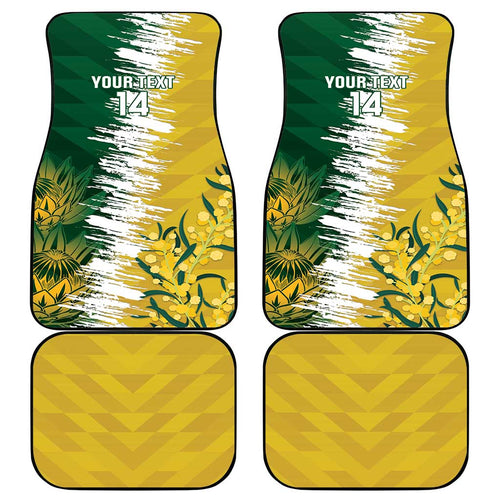 Custom Australia And South Africa Cricket Car Mats Aussies Proteas Together