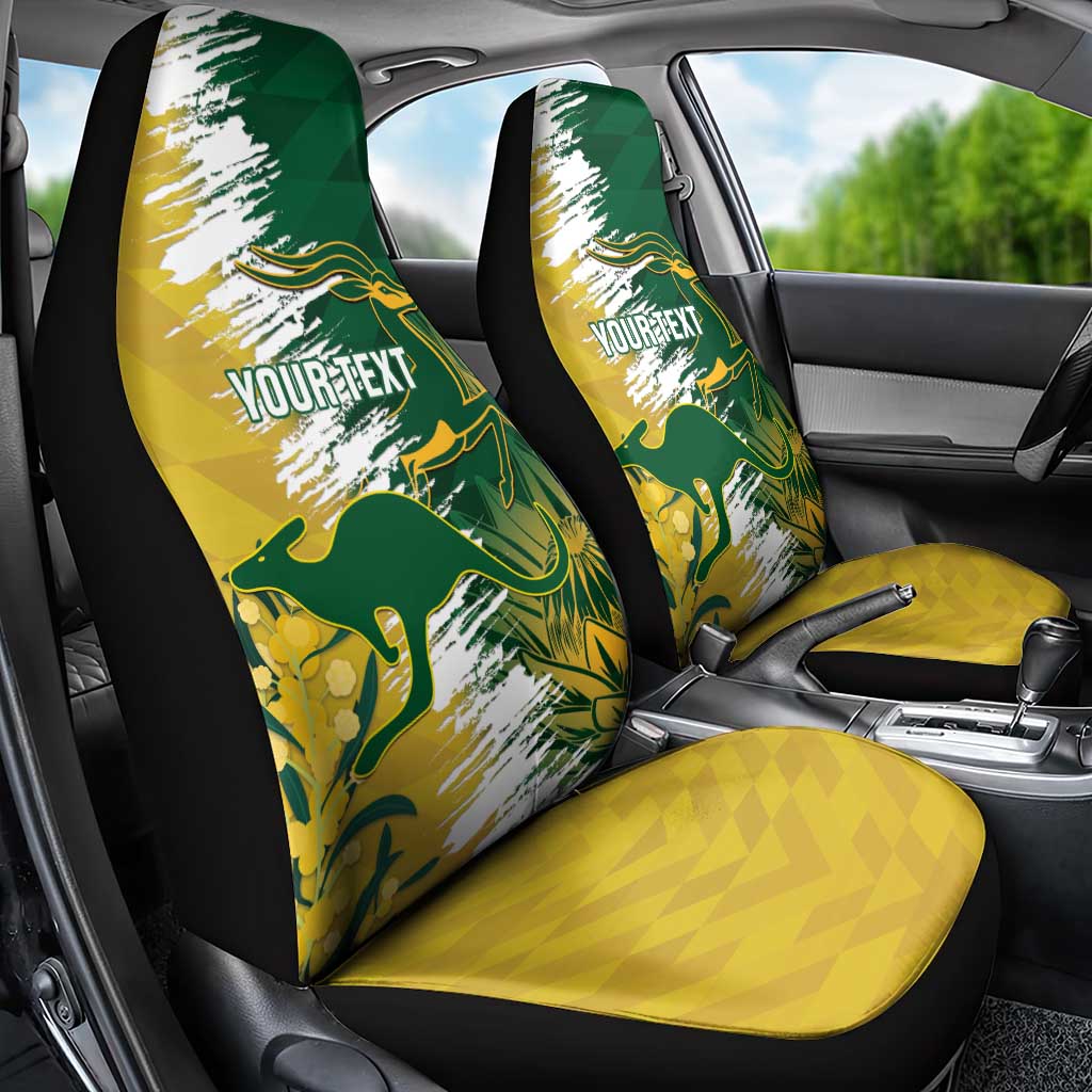 Custom Australia And South Africa Cricket Car Seat Cover Aussies Proteas Together